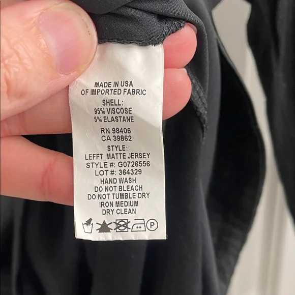 Theory Black Blouse with Gold Zip - Picture 3 of 4